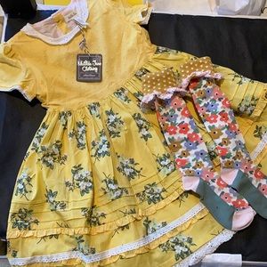 Brand new, never used Matilda Jane dress with high knee socks. Both new. Size 6